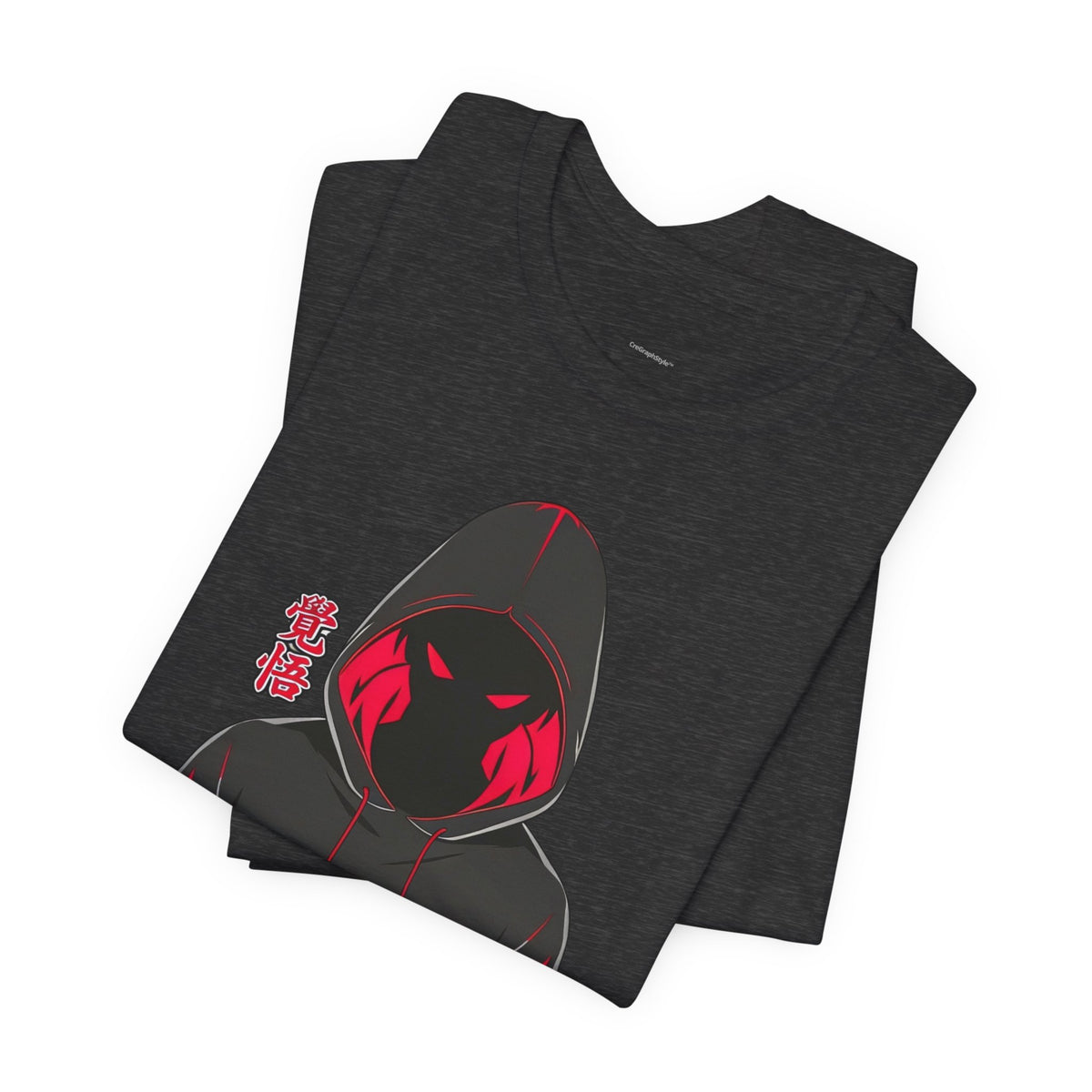 Shadow Hooded Anime Graphic Tee – Japanese Kanji