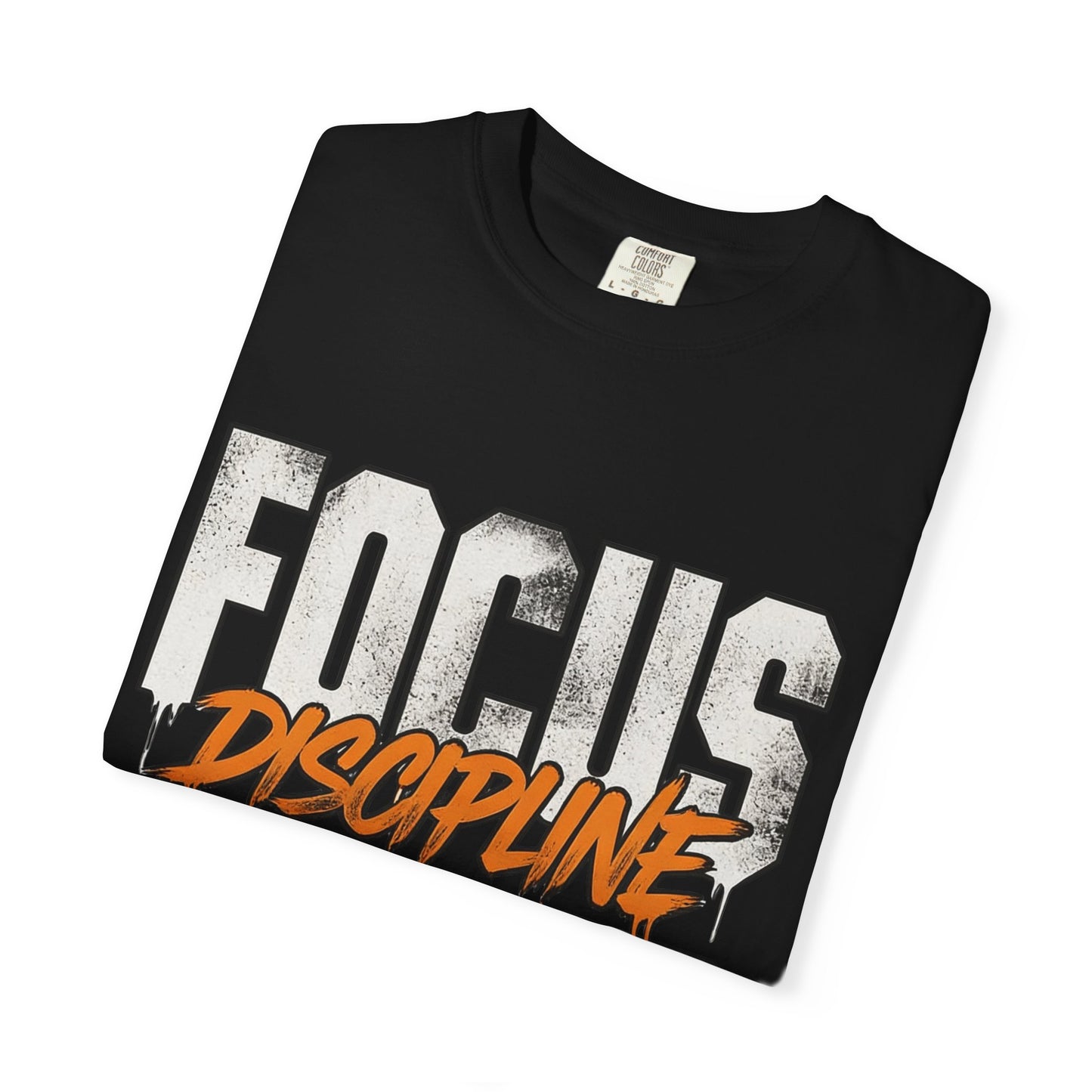 Motivational T-Shirt — "FOCUS GRIND Discipline in Silence" Gym Workout Tee
