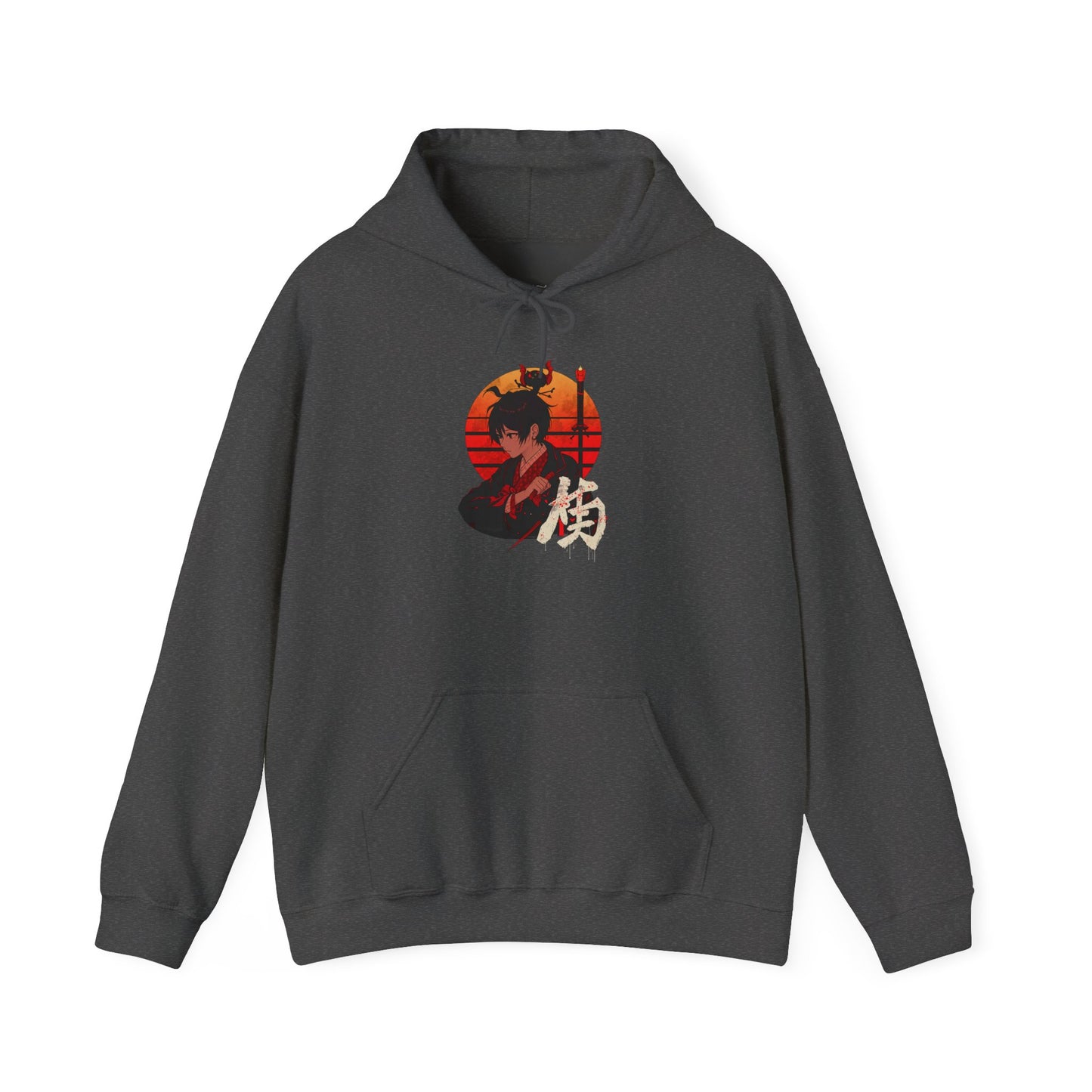Samurai Sunset Hoodie – Japanese Samurai Graphic Hooded Sweatshirt