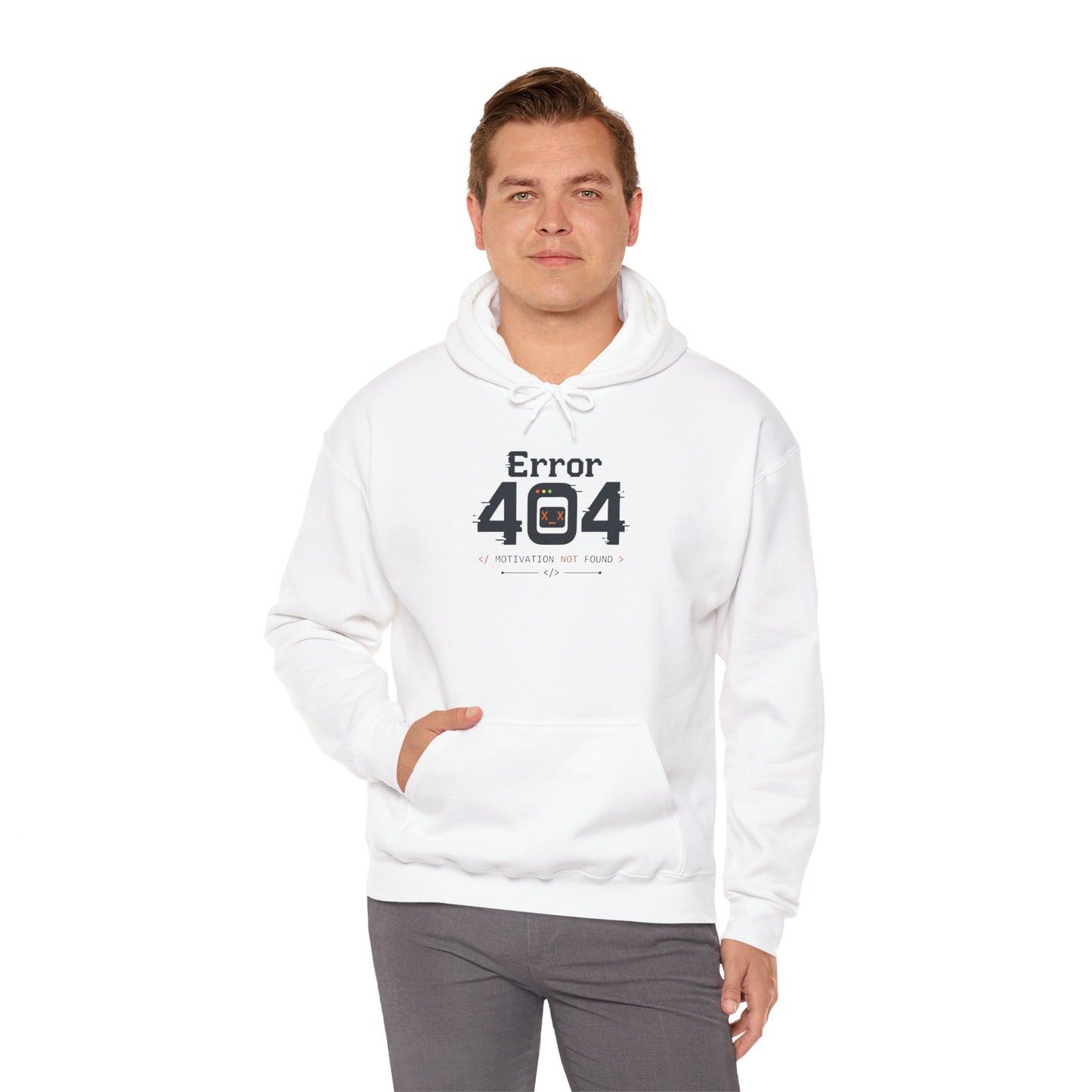 Error 404: Motivation Not Found Hoodie – Funny Programmer Tech Hoodie