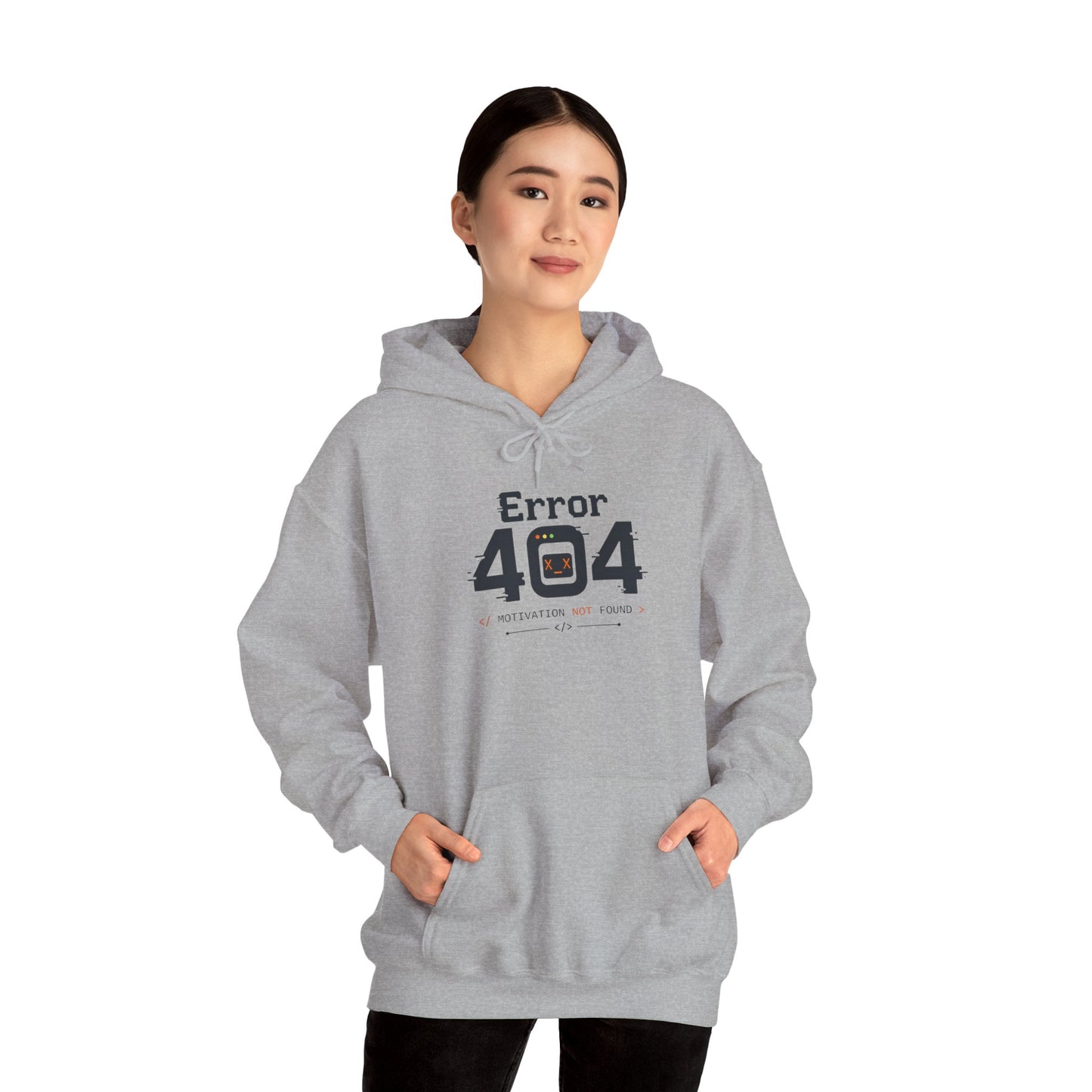 Error 404: Motivation Not Found Hoodie – Funny Programmer Tech Hoodie