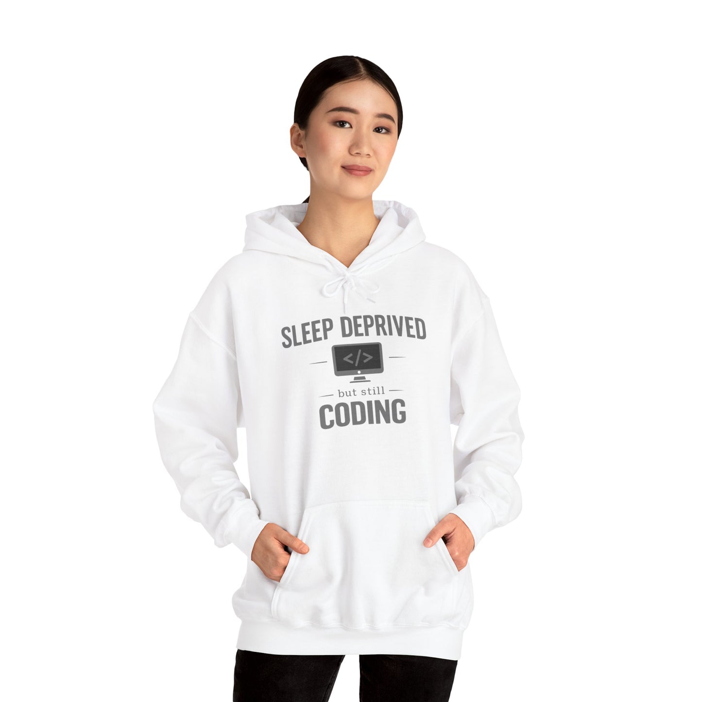 Sleep Deprived but Still Coding Hoodie | Programmer Sweatshirt