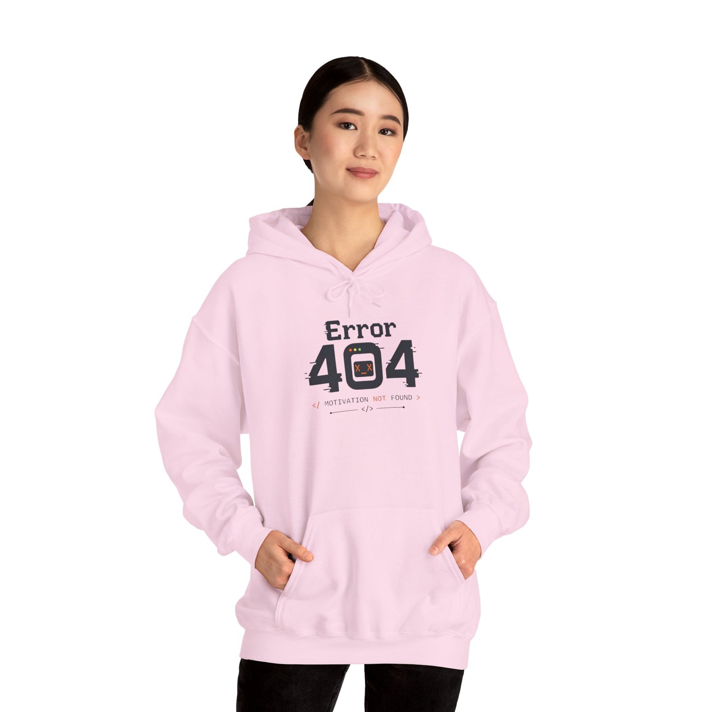 Error 404: Motivation Not Found Hoodie – Funny Programmer Tech Hoodie