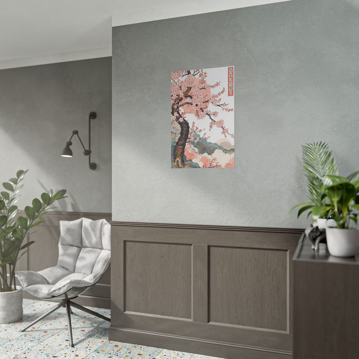 Japanese Cherry Blossom Poster – Sakura Tree Wall Art | Rolled Print
