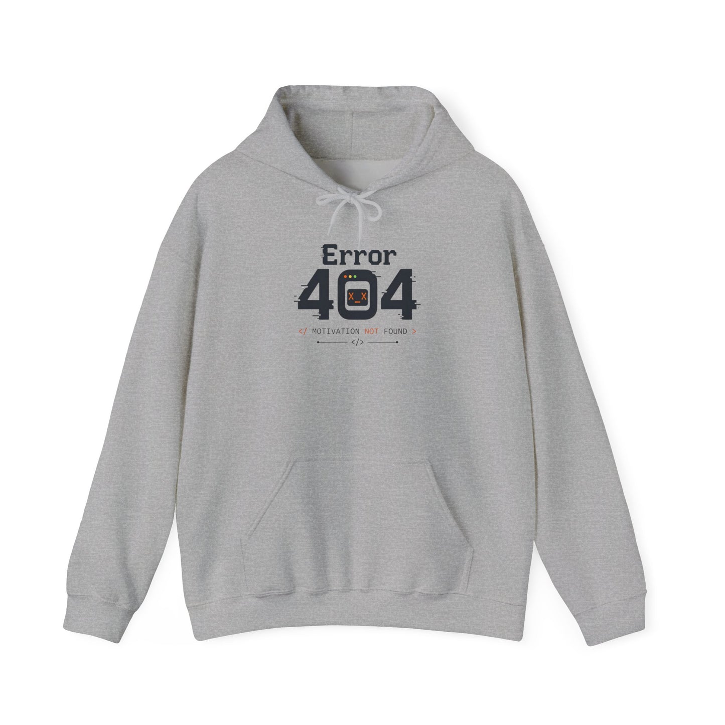 Error 404: Motivation Not Found Hoodie – Funny Programmer Tech Hoodie