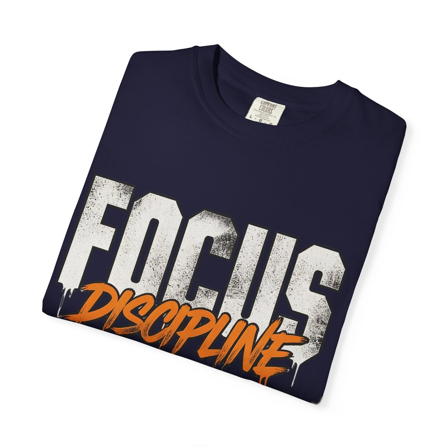 Motivational T-Shirt — "FOCUS GRIND Discipline in Silence" Gym Workout Tee