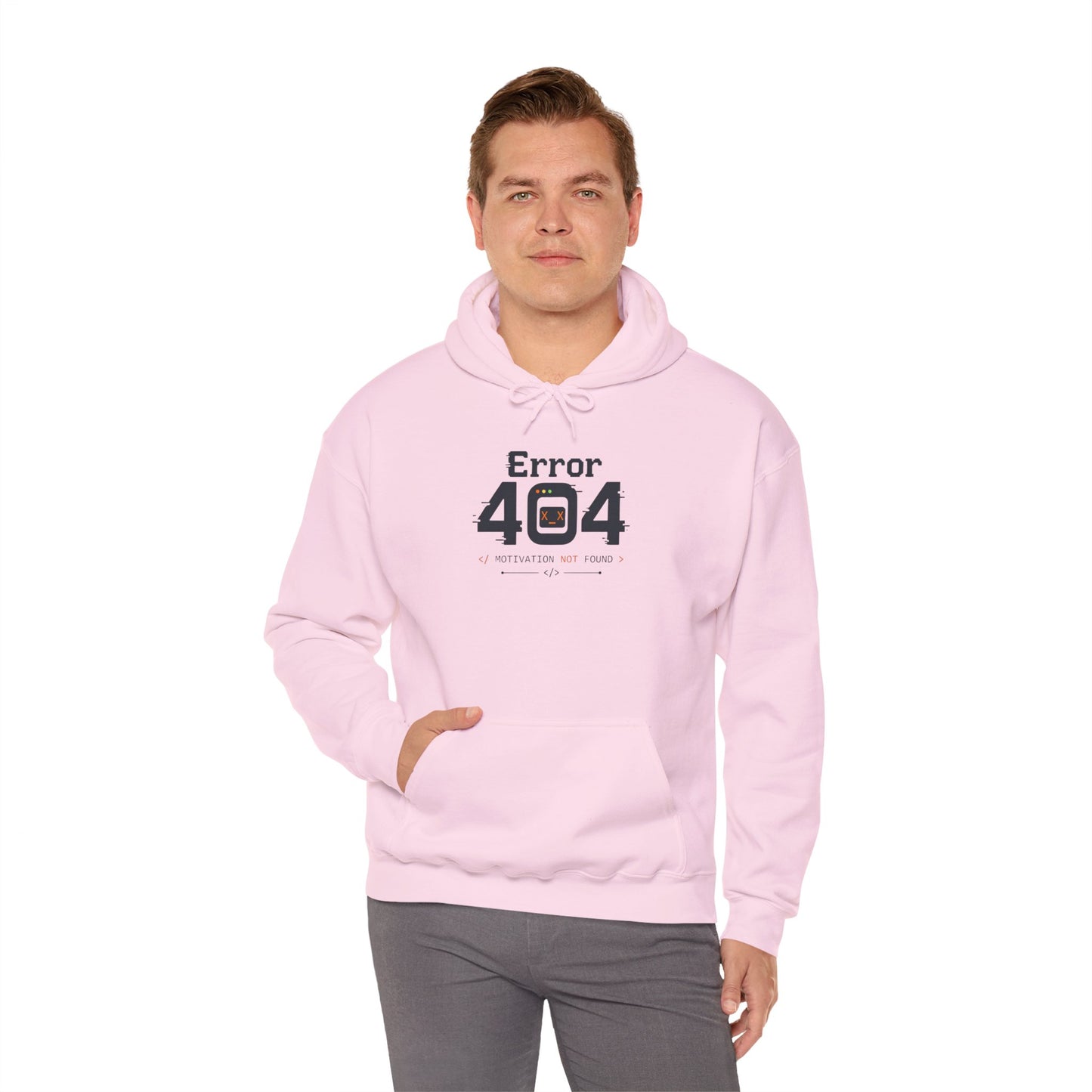 Error 404: Motivation Not Found Hoodie – Funny Programmer Tech Hoodie