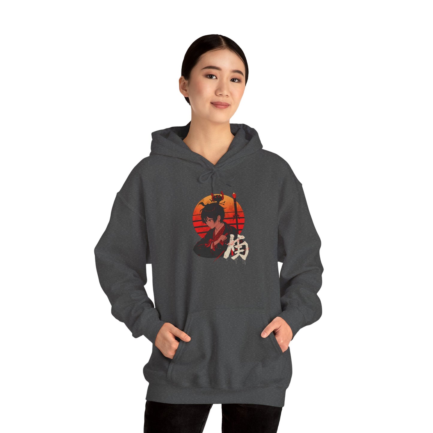 Samurai Sunset Hoodie – Japanese Samurai Graphic Hooded Sweatshirt