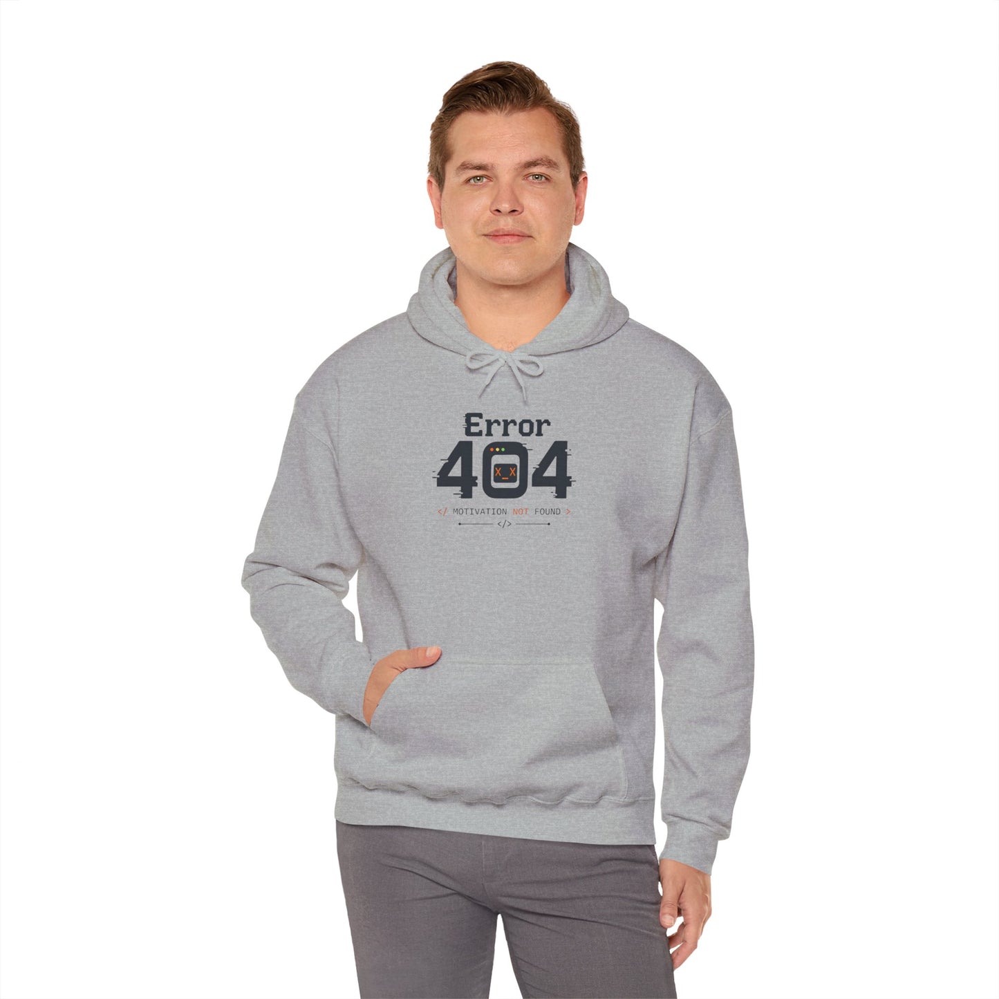 Error 404: Motivation Not Found Hoodie – Funny Programmer Tech Hoodie