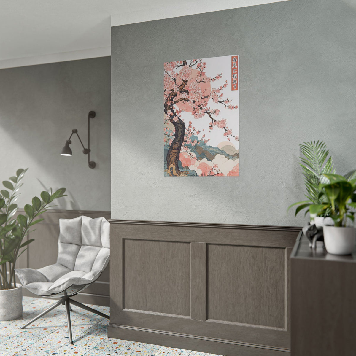 Japanese Cherry Blossom Poster – Sakura Tree Wall Art | Rolled Print