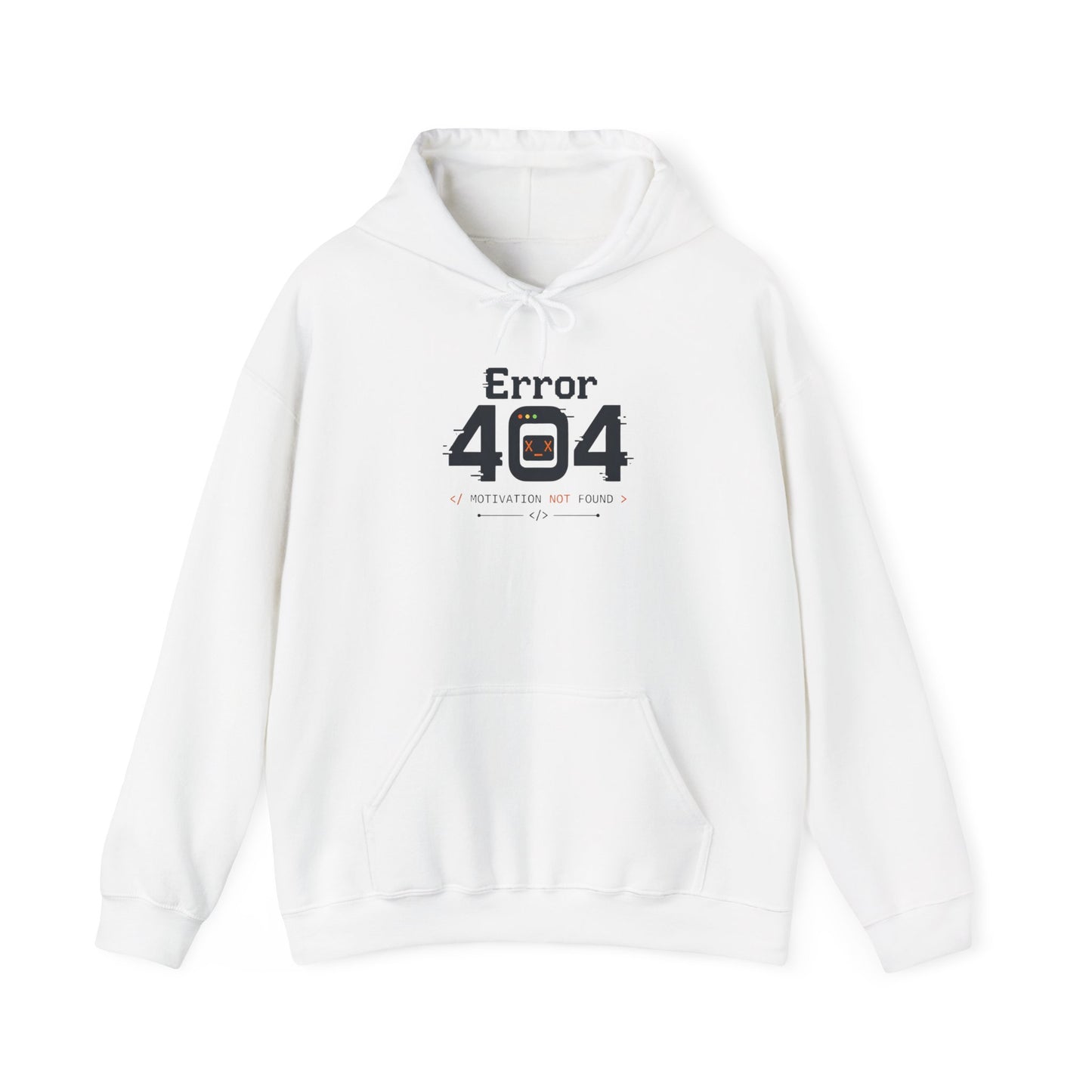 Error 404: Motivation Not Found Hoodie – Funny Programmer Tech Hoodie